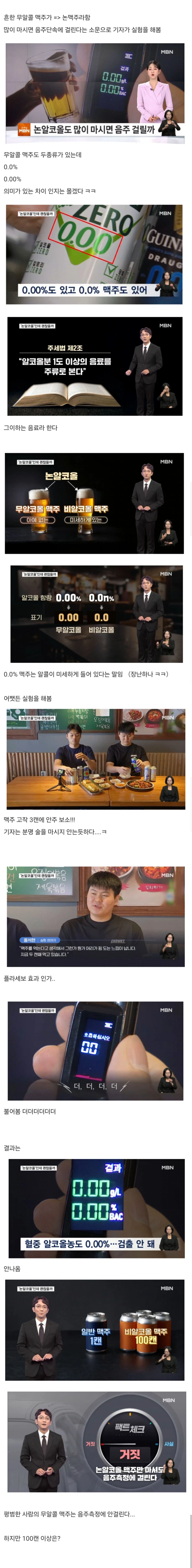 무알콜 맥주는 음주단속에 걸린다?
