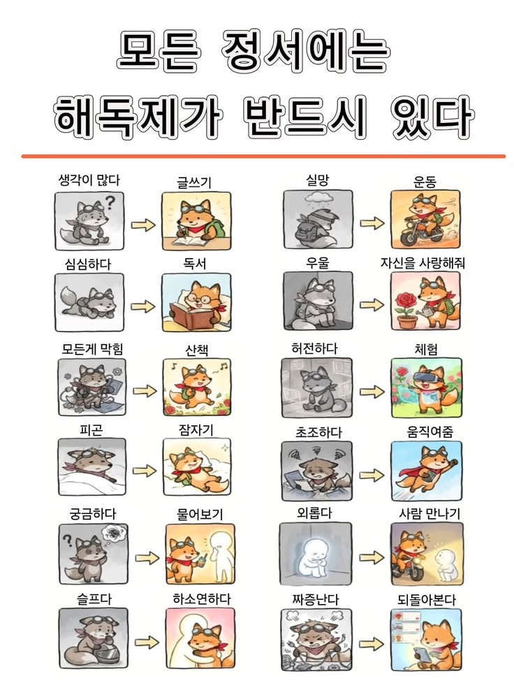 모든 정서에는 해독제가 반드시 있다