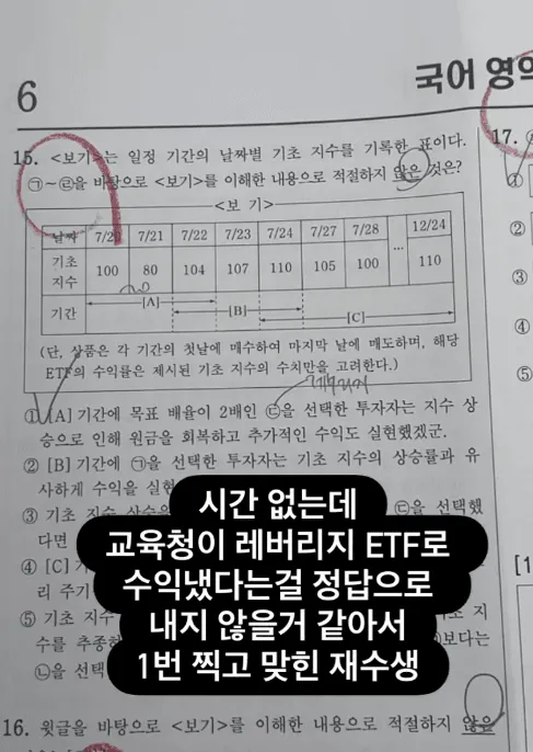 핵심을 찌른 재수생