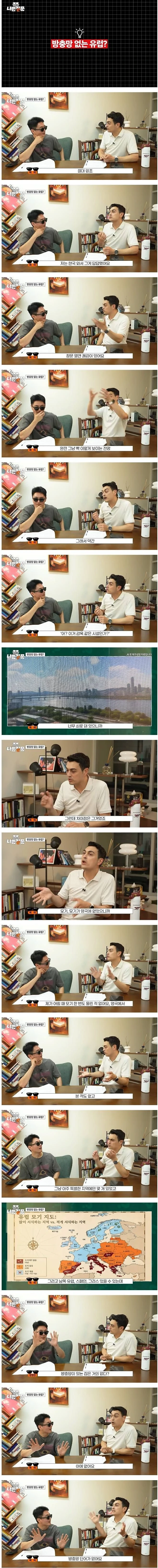 유럽 선진국 건물에 방충망이 없는 이유