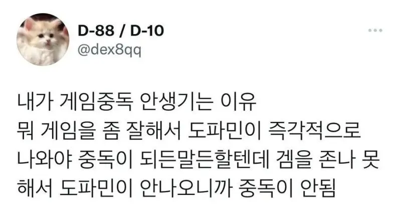 내가 게임중독 안생기는 이유