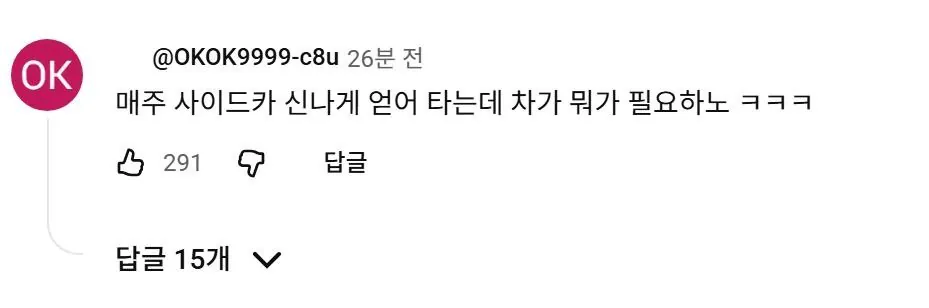 슈카: 사람들이 예전처럼 차를 사지 않는 이유 유튜브 댓글 ㅋㅋㅋㅋ