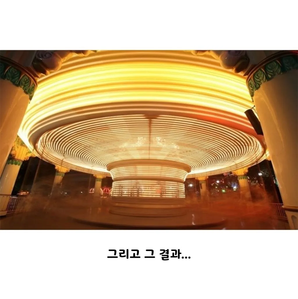 회전목마를 장노출로 찍으면 이쁘겠지?