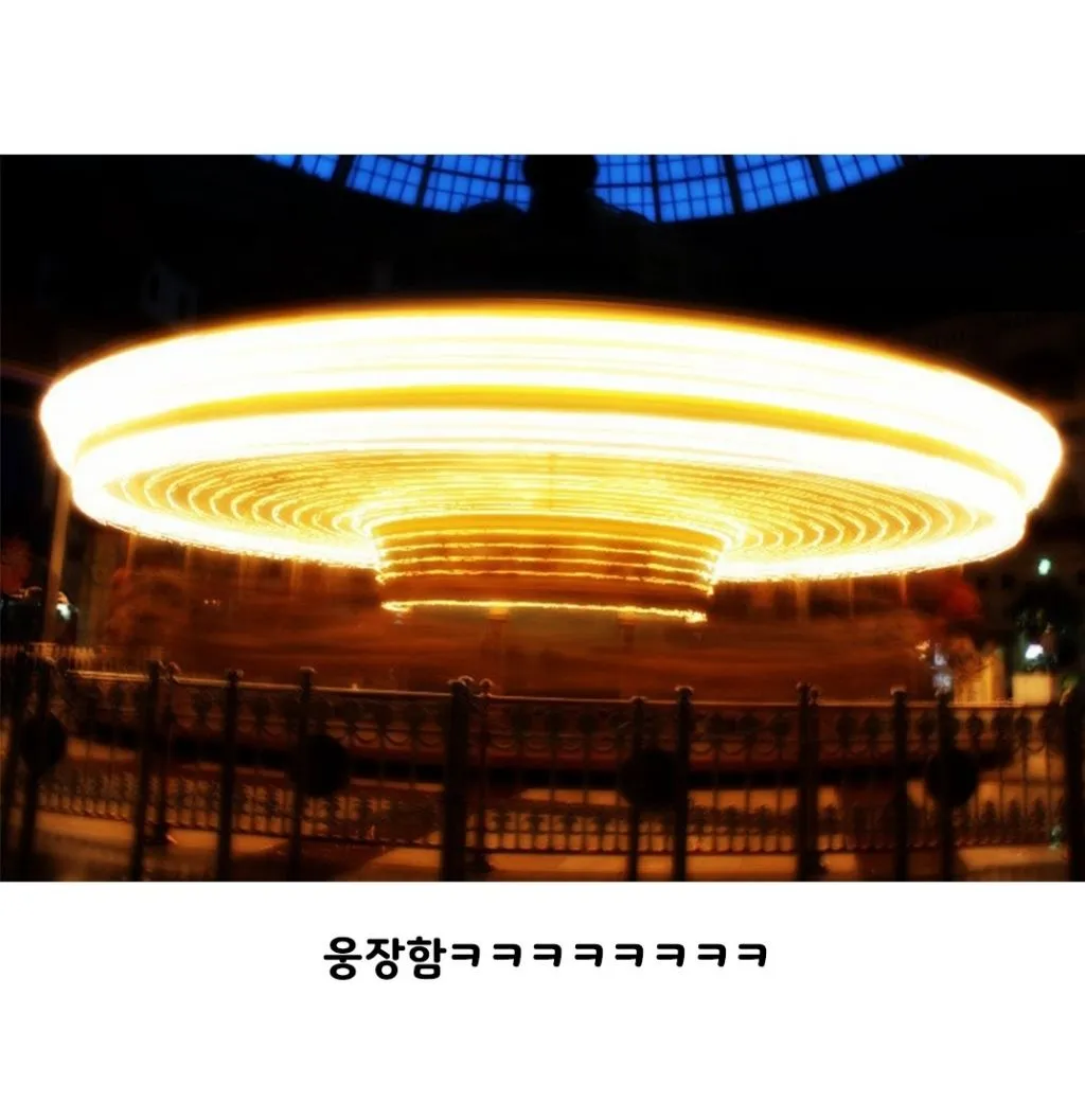 회전목마를 장노출로 찍으면 이쁘겠지?