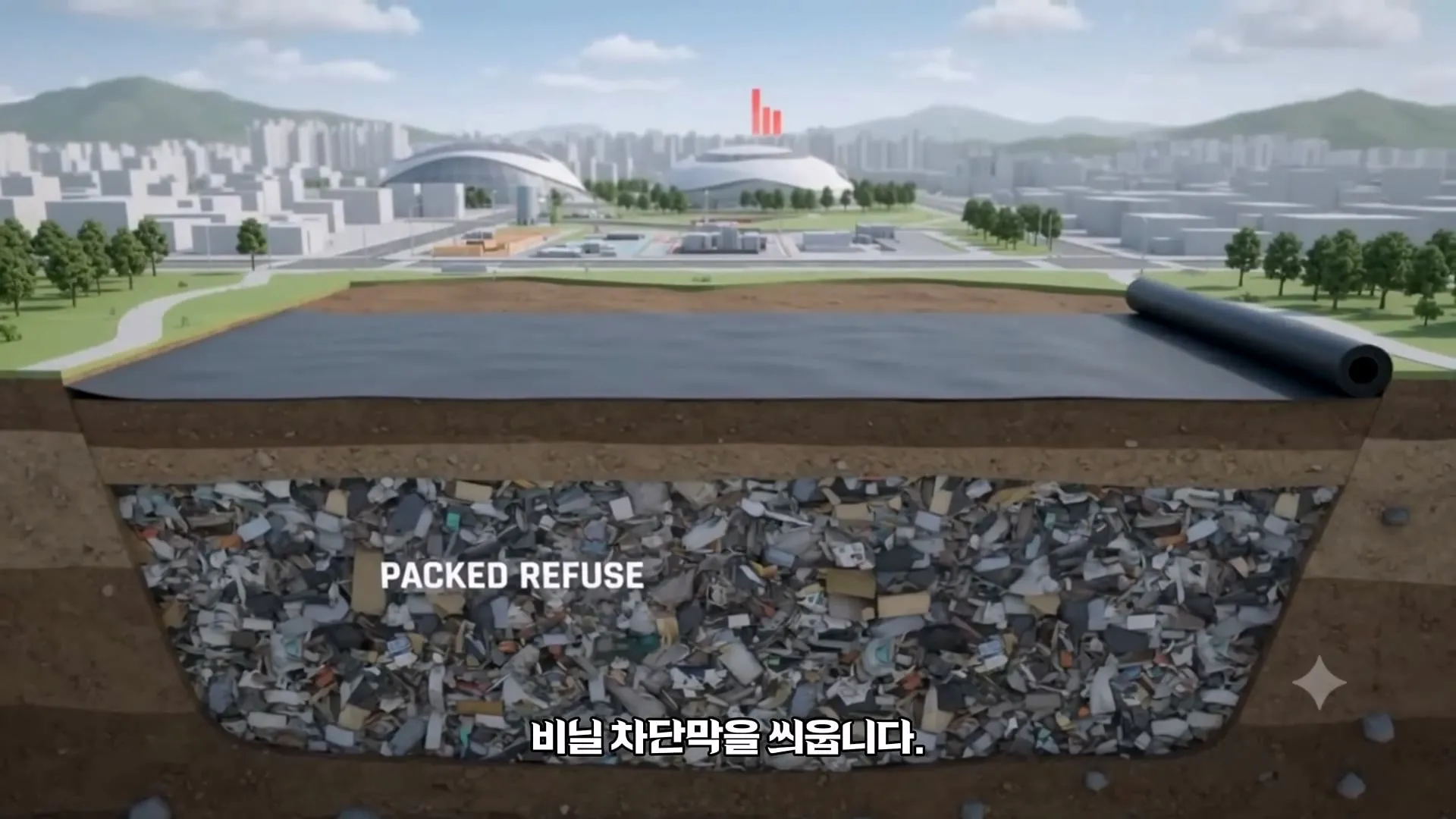 난지도의 아파트 30층 높이 쓰레기 산을 서울시가 처리한 방법