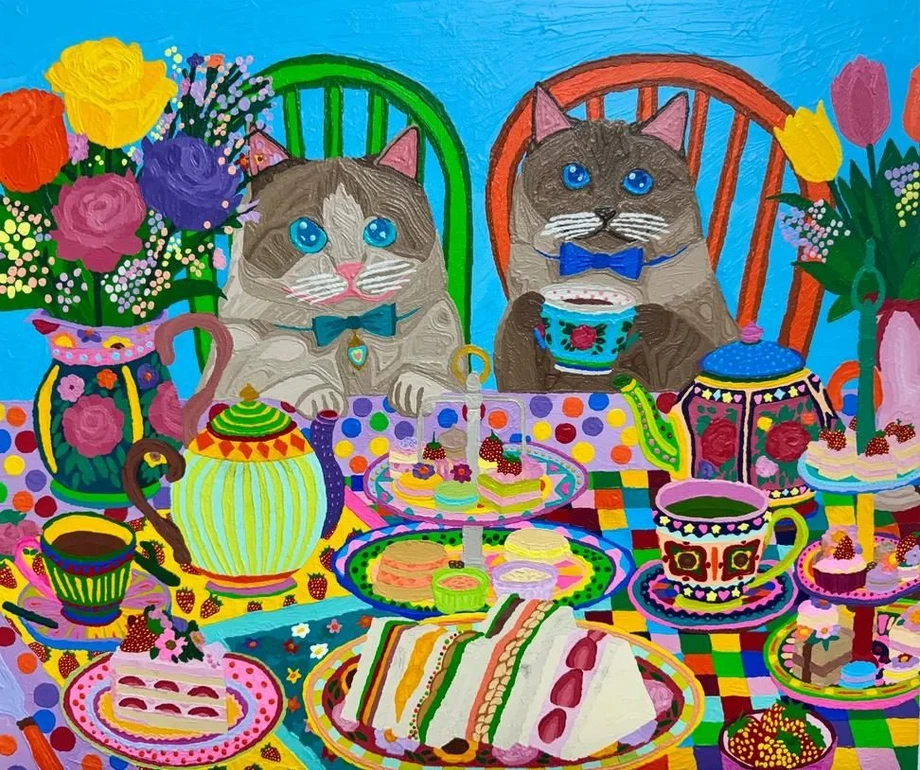 중증자폐성 장애 아이가 그린 고양이 그림