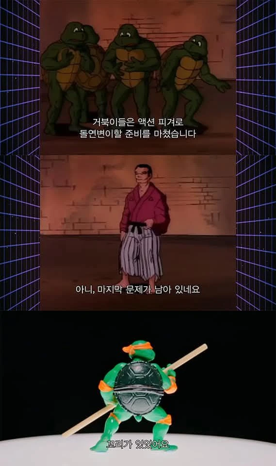 닌자거북이의 꼬리가 잘린 이유