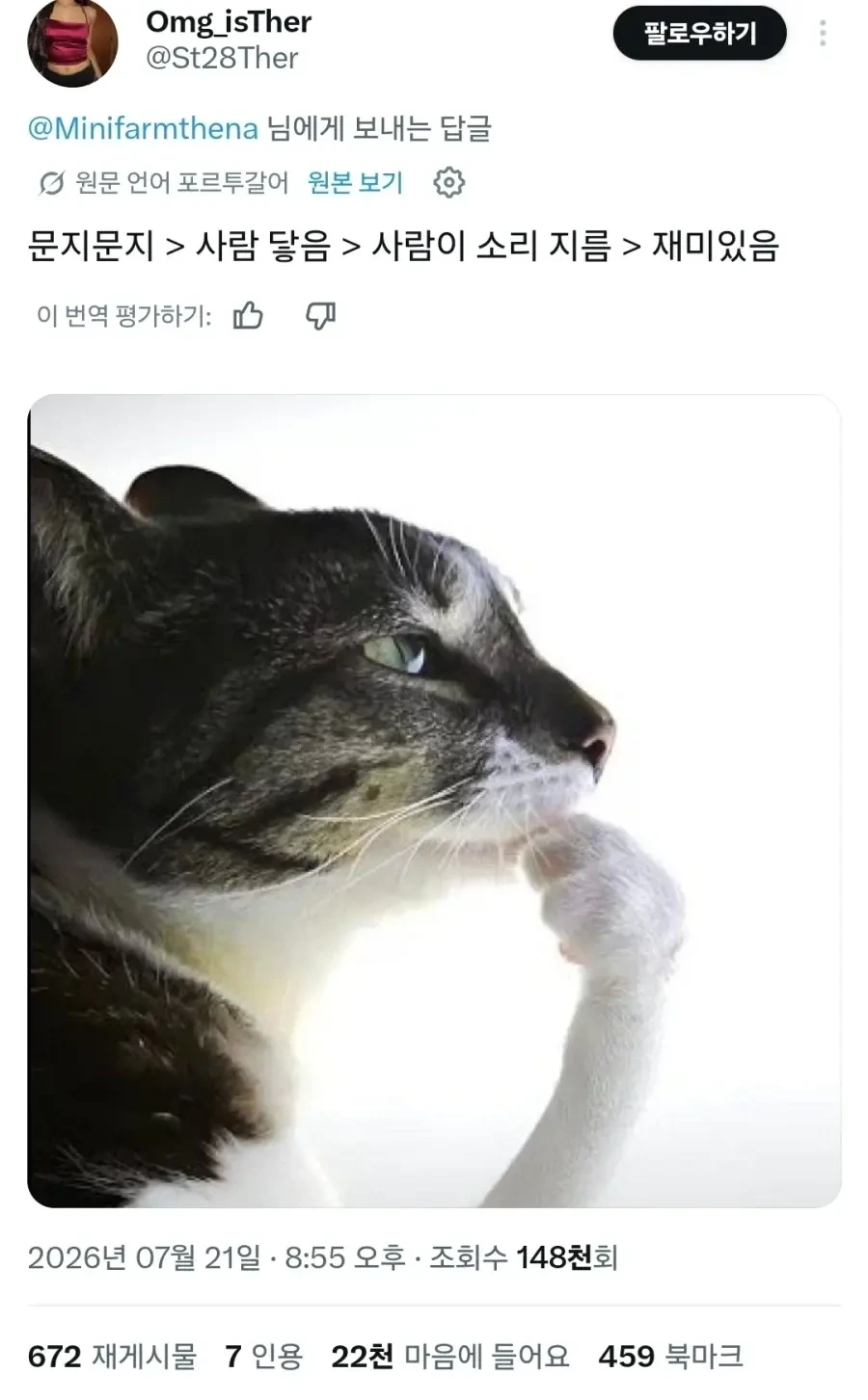 집사에게 전기 공격하는 고양이.jpg
