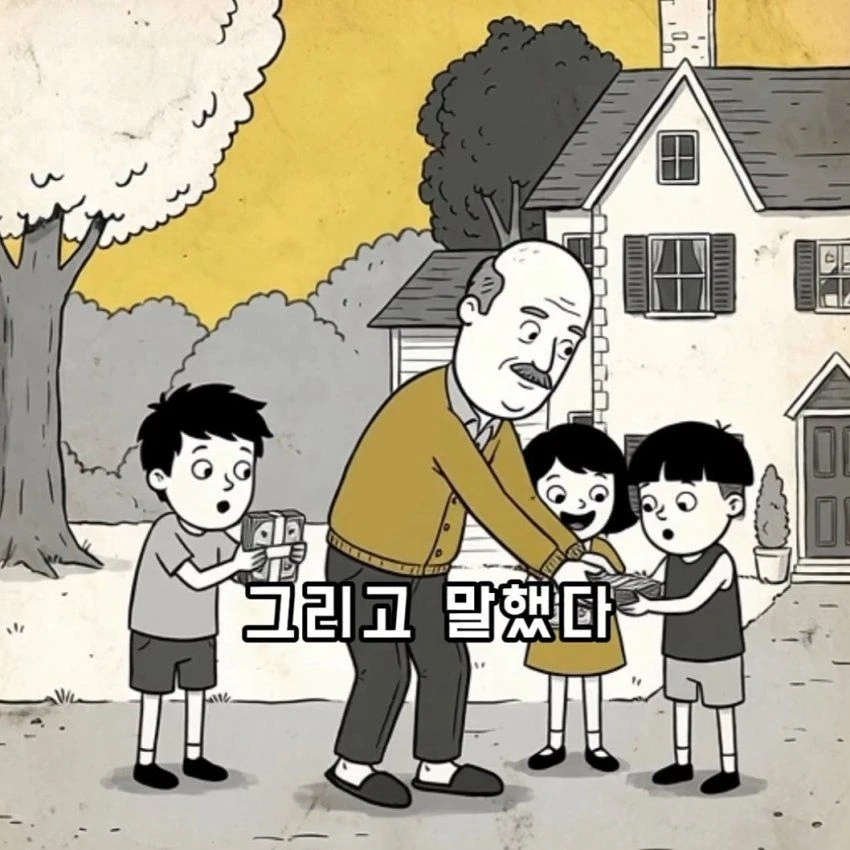 부자가 시끄러운 아이들에게 돈을 준 이유.toon