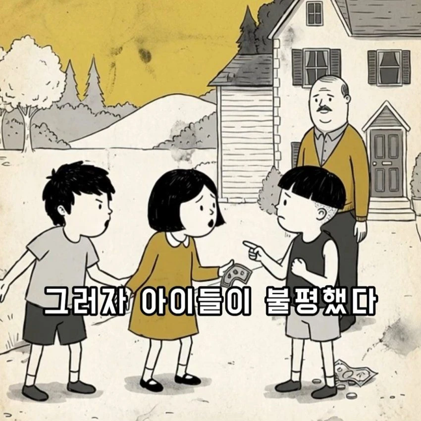 부자가 시끄러운 아이들에게 돈을 준 이유.toon