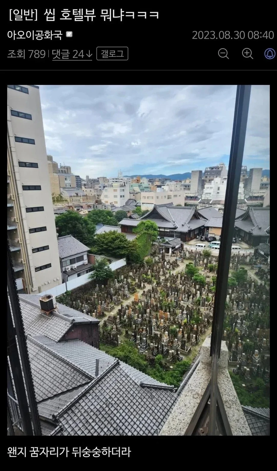 와..일본 호텔의 저세상 뷰