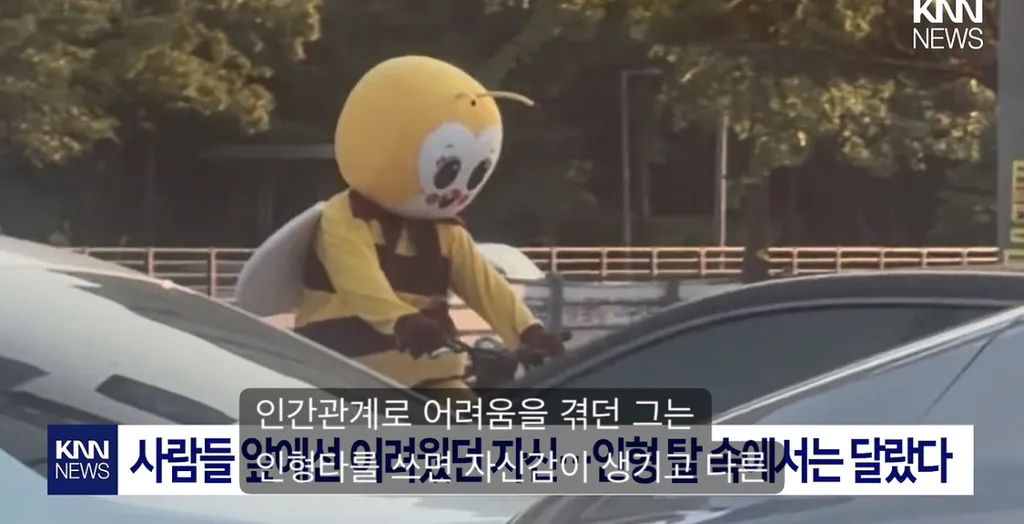 9년째 목격 된다는 꿀벌 인형탈을 쓴 사람