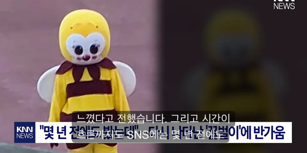 9년째 목격 된다는 꿀벌 인형탈을 쓴 사람