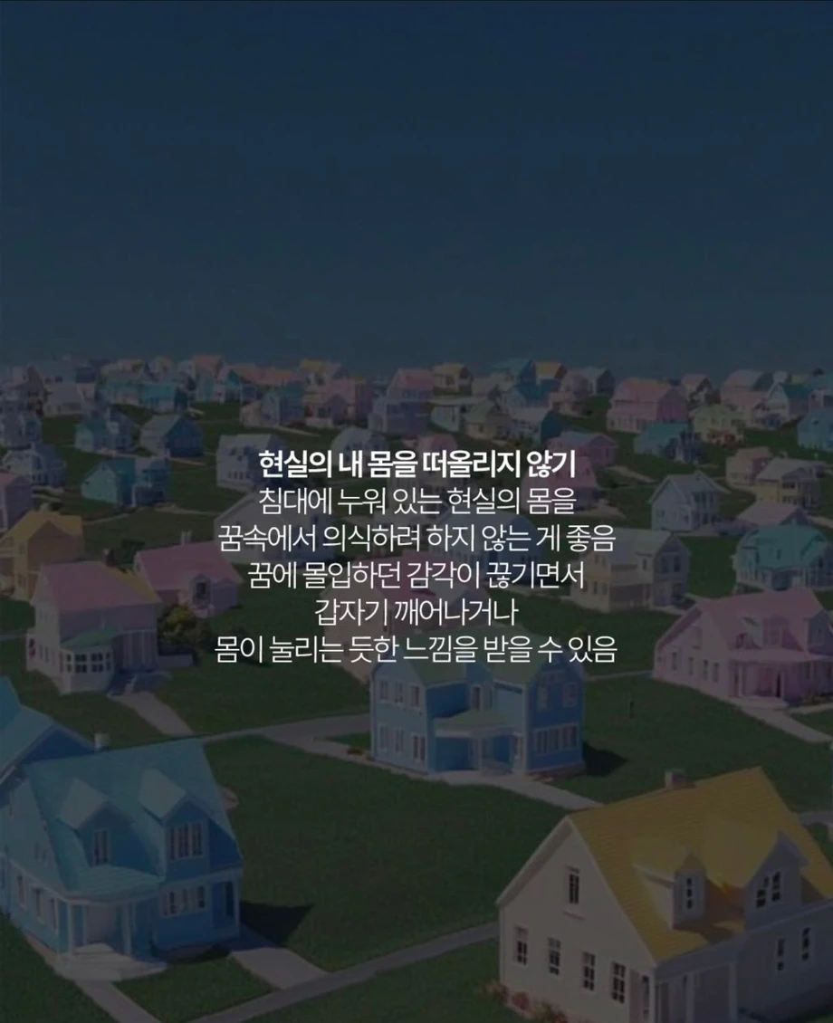 자각몽을 꿀 때 해선 안 되는 행동들.jpg