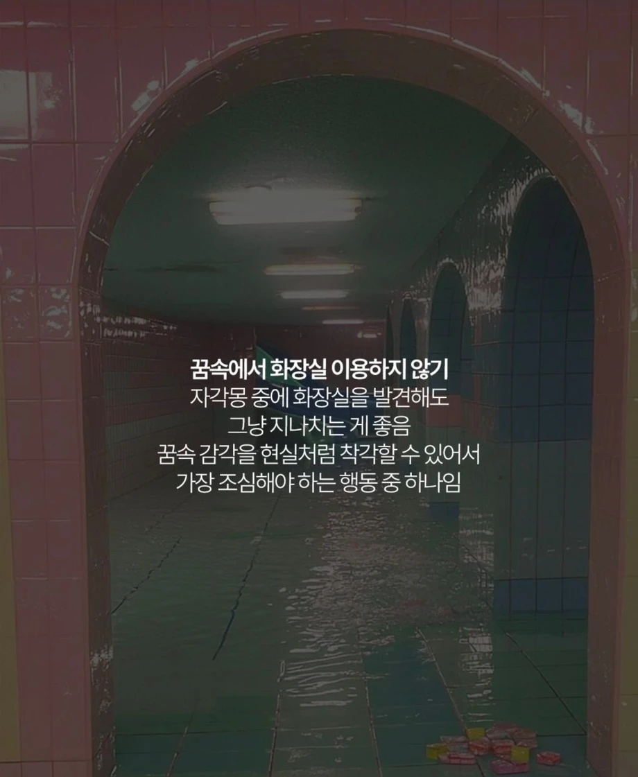 자각몽을 꿀 때 해선 안 되는 행동들.jpg