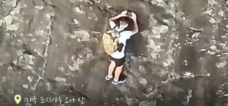 美] 등반 중 절벽에 갇히자, 벽 잡고 한손으로 셀프 신고한 남자
