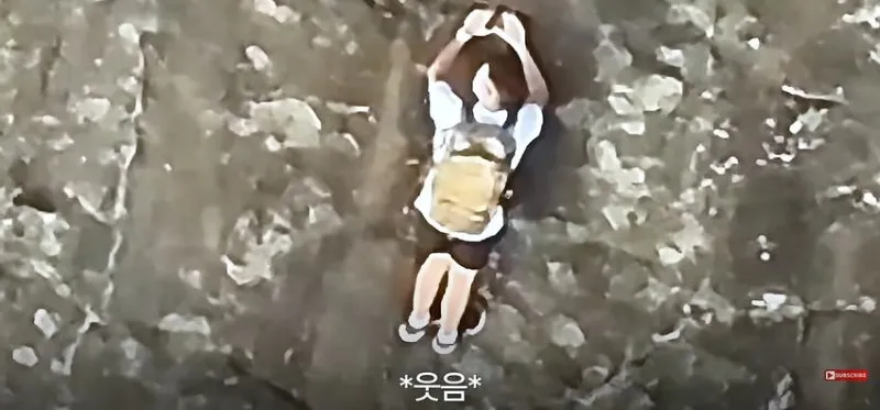 美] 등반 중 절벽에 갇히자, 벽 잡고 한손으로 셀프 신고한 남자