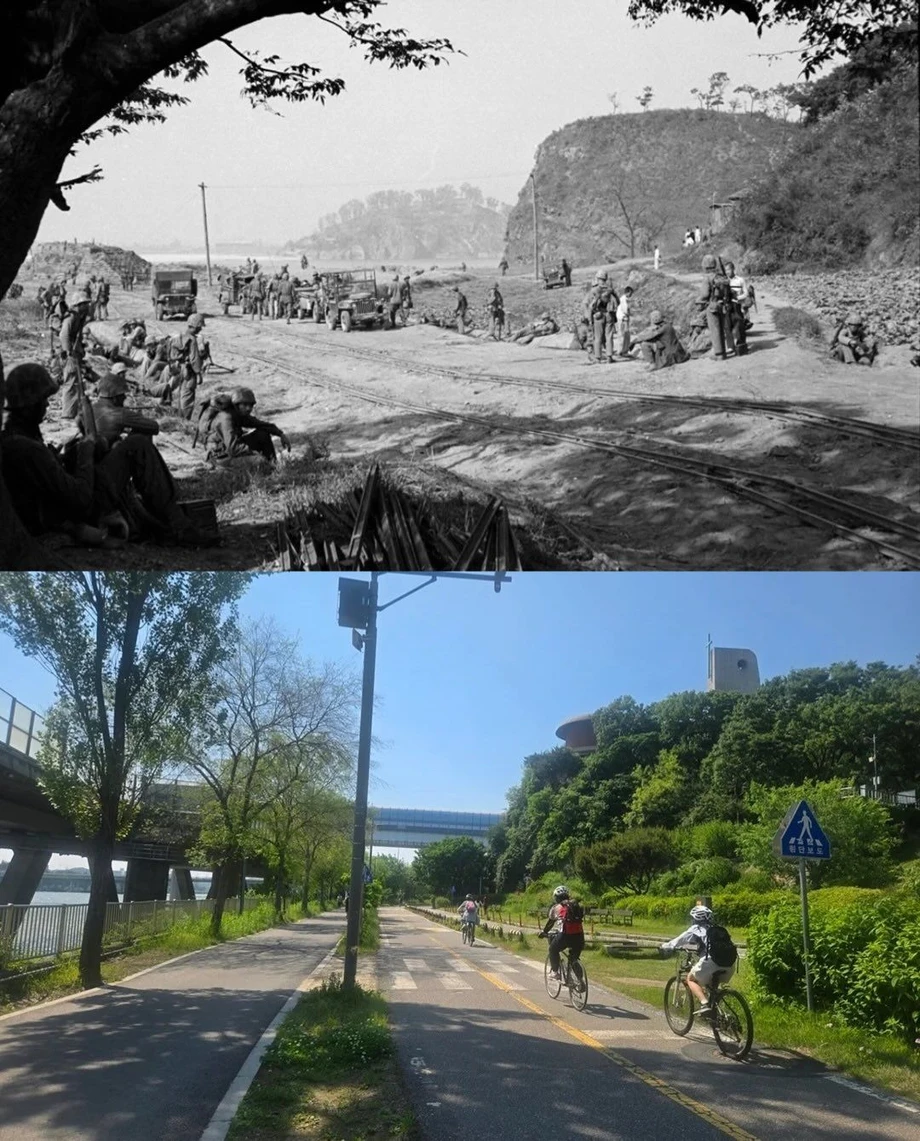 6.25 전쟁 당시 과거와 현재 장소 비교 사진.jpg