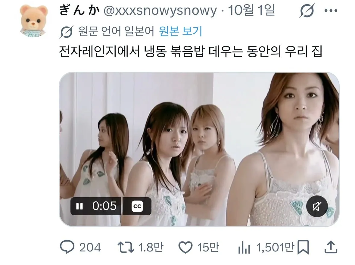 일본에서 드립 하나로 바이럴중인 20년전 아이돌노래