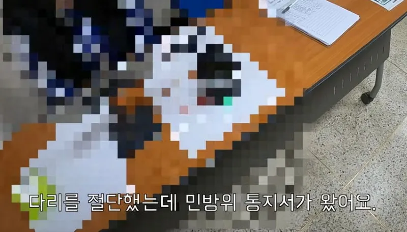 다리를 절단했는데 민방위 통지서가 날아왔다