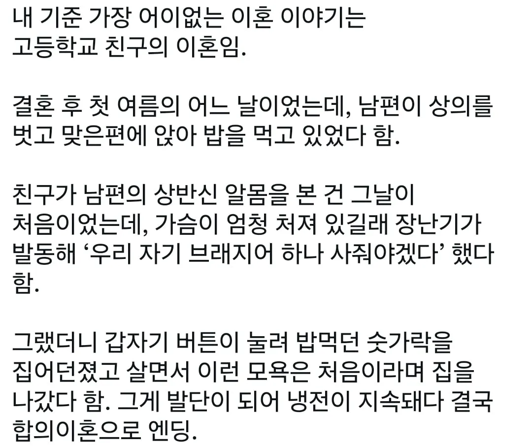 브래지어 권유했다가 이혼한썰.txt