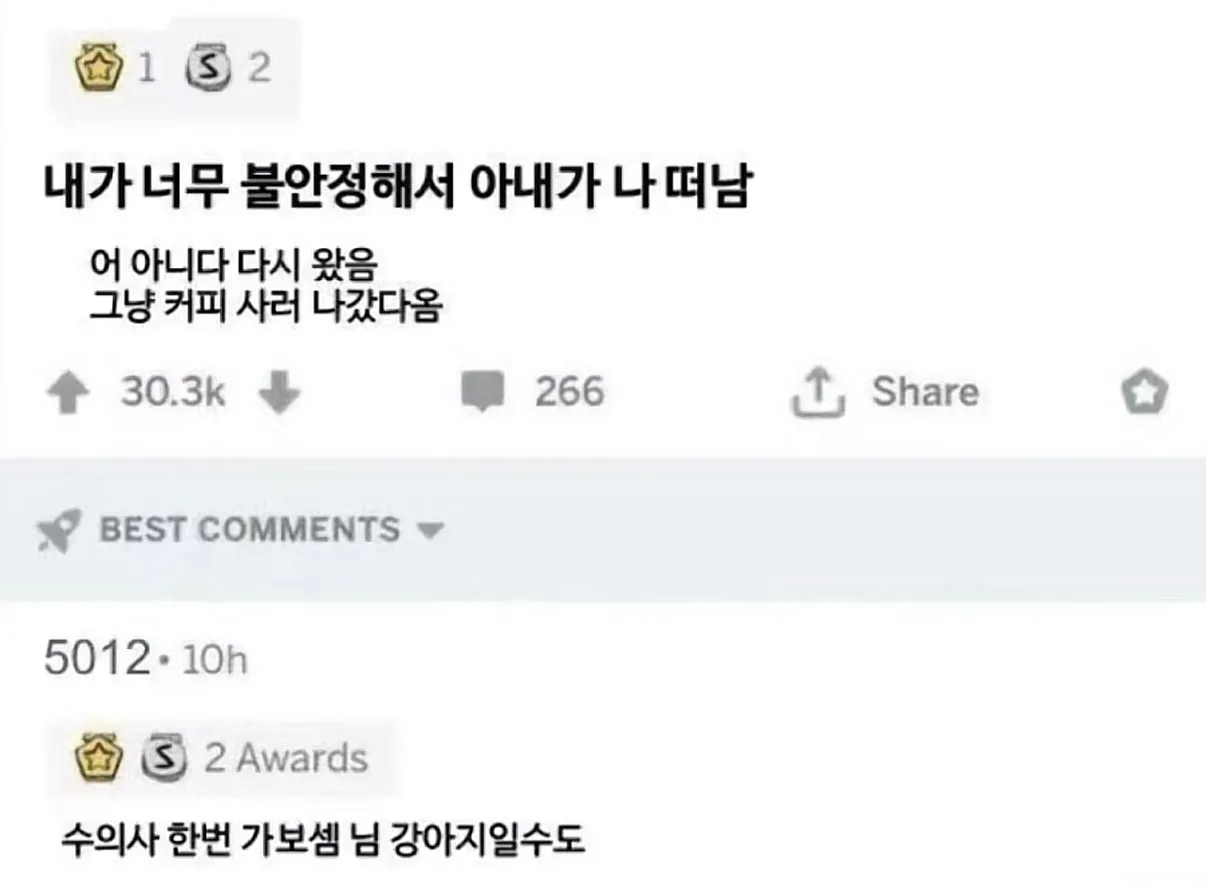 내가 너무 불안정해서 아내가 떠났음.jpg